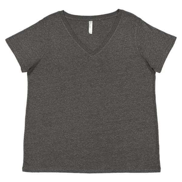 Women's Curvy Collection Fine Jersey V-Neck Tee Thumbnail