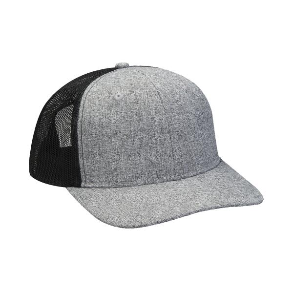 Heather Woven/Soft Mesh Trucker Style Cap Thumbnail