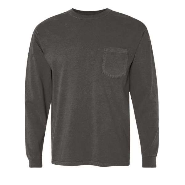 Unisex Garment-Dyed Heavyweight Long Sleeve Pocket T-Shirt Thumbnail
