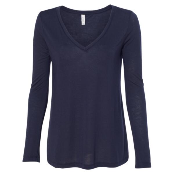 Women's Flowy Long Sleeve V-Neck Tee Thumbnail