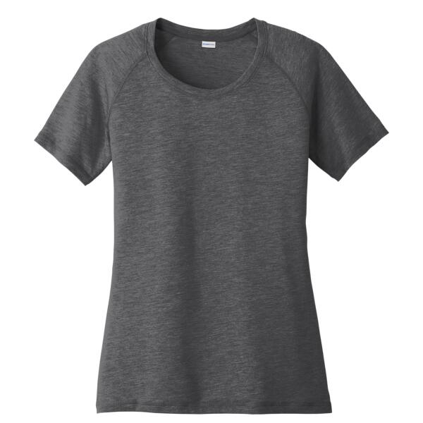 Women's PosiCharge ® Tri Blend Wicking Scoop Neck Raglan Tee Thumbnail