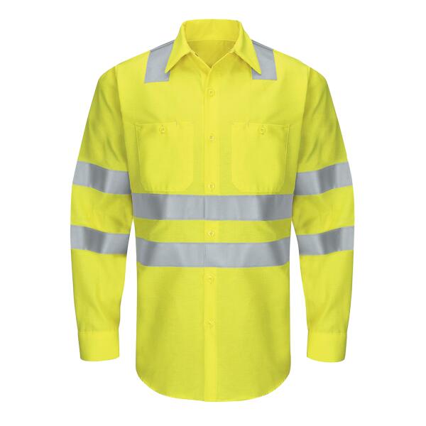 Men's Tall Enhanced & Hi-Visibility Long Sleeve Work Shirt Thumbnail