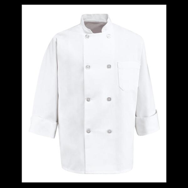 Eight Pearl Button Chef Coat - Tall Sizes Thumbnail