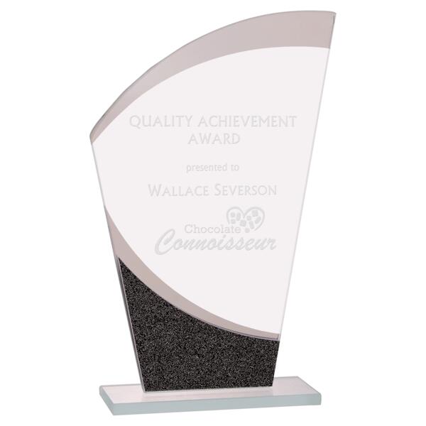 8" Wave Designer Glass Award Thumbnail